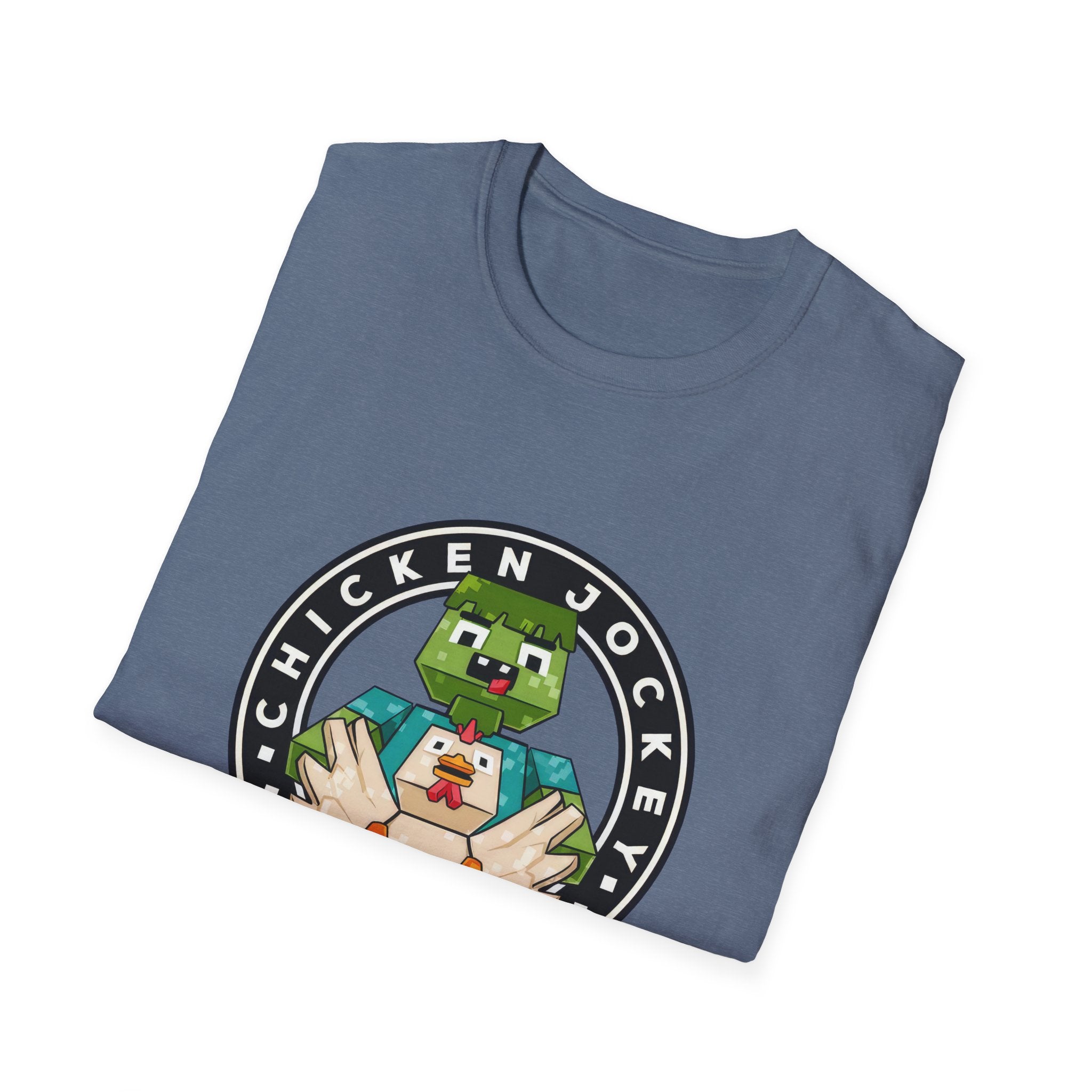 Funny Gaming Pixelated Chicken Jokey T-Shirt