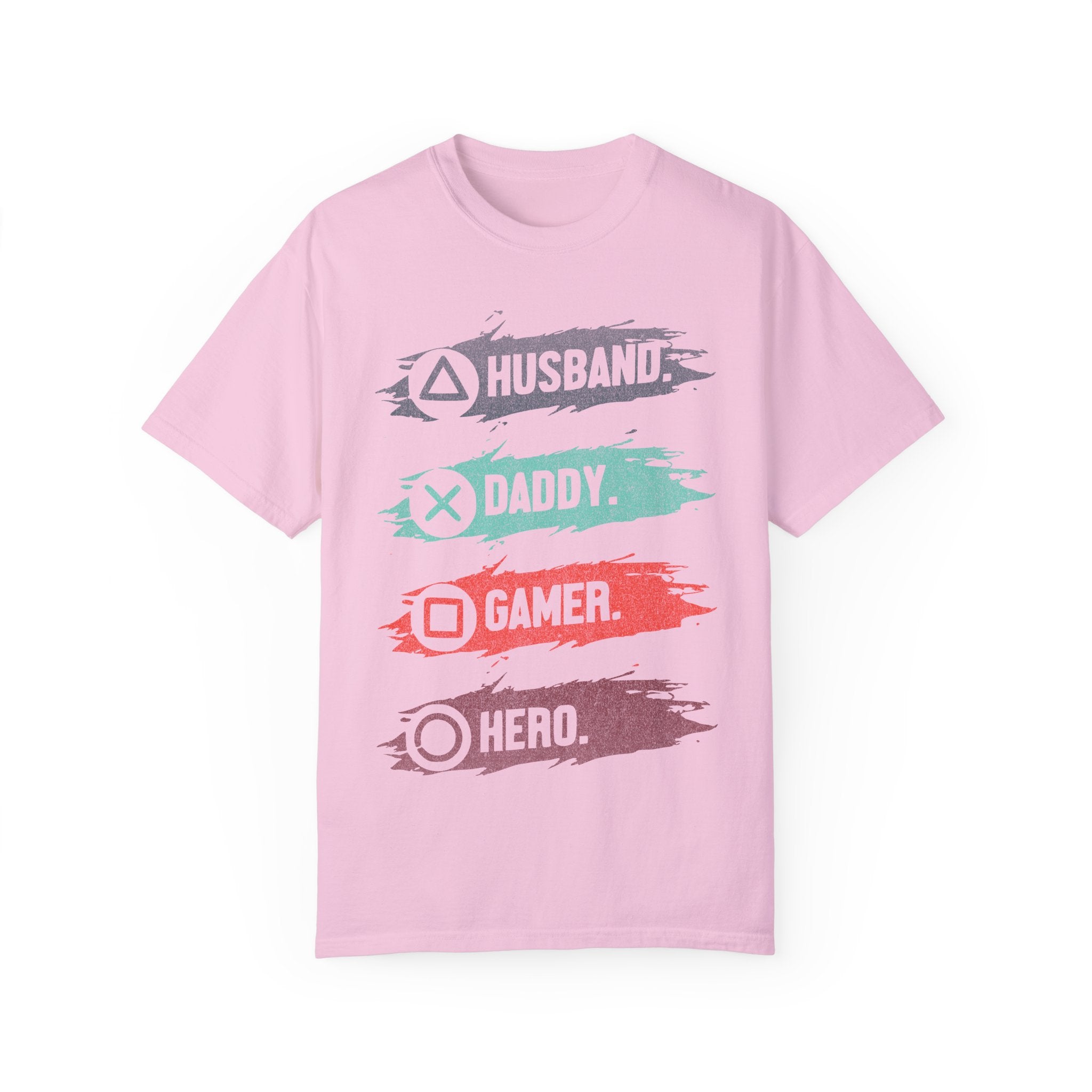 Husband Daddy Gamer Hero Funny Dad Gamer T-shirt
