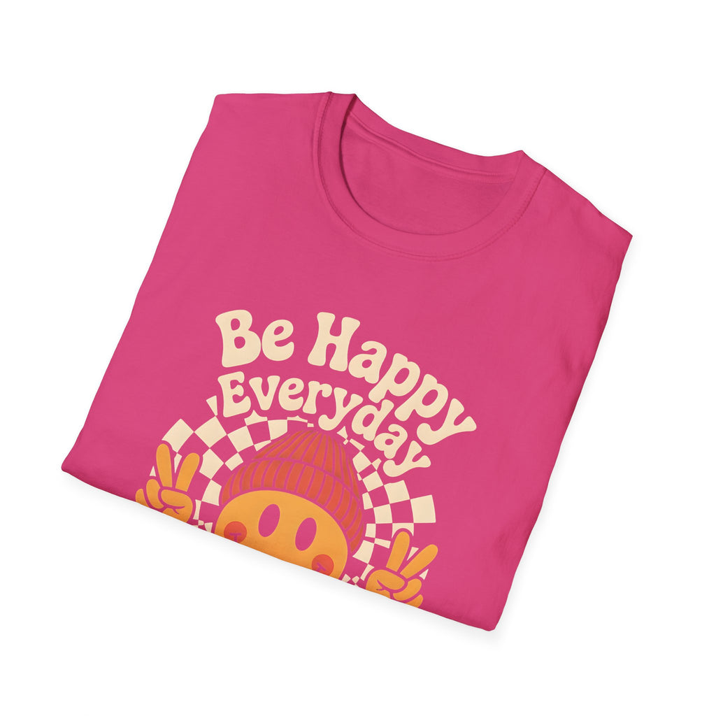 Be Happy Everyday Just Be Kind Cute Smiley Face T-Shirt