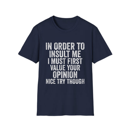 Joke Sarcastic Tee Hilarious Adult Graphic T-shirts