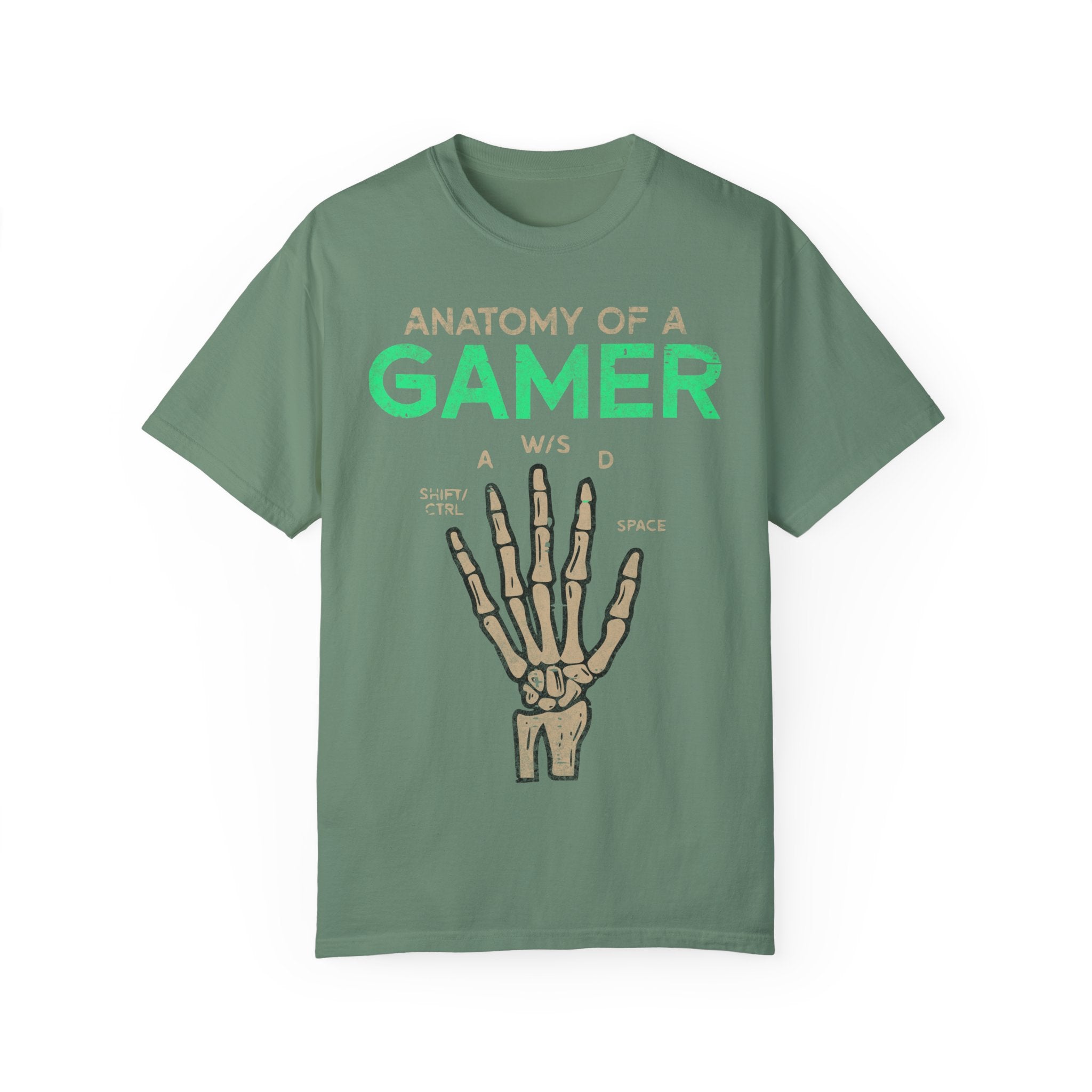 Anatomy of a Gamer – Skeleton Hand with Keyboard Gaming T-shirt
