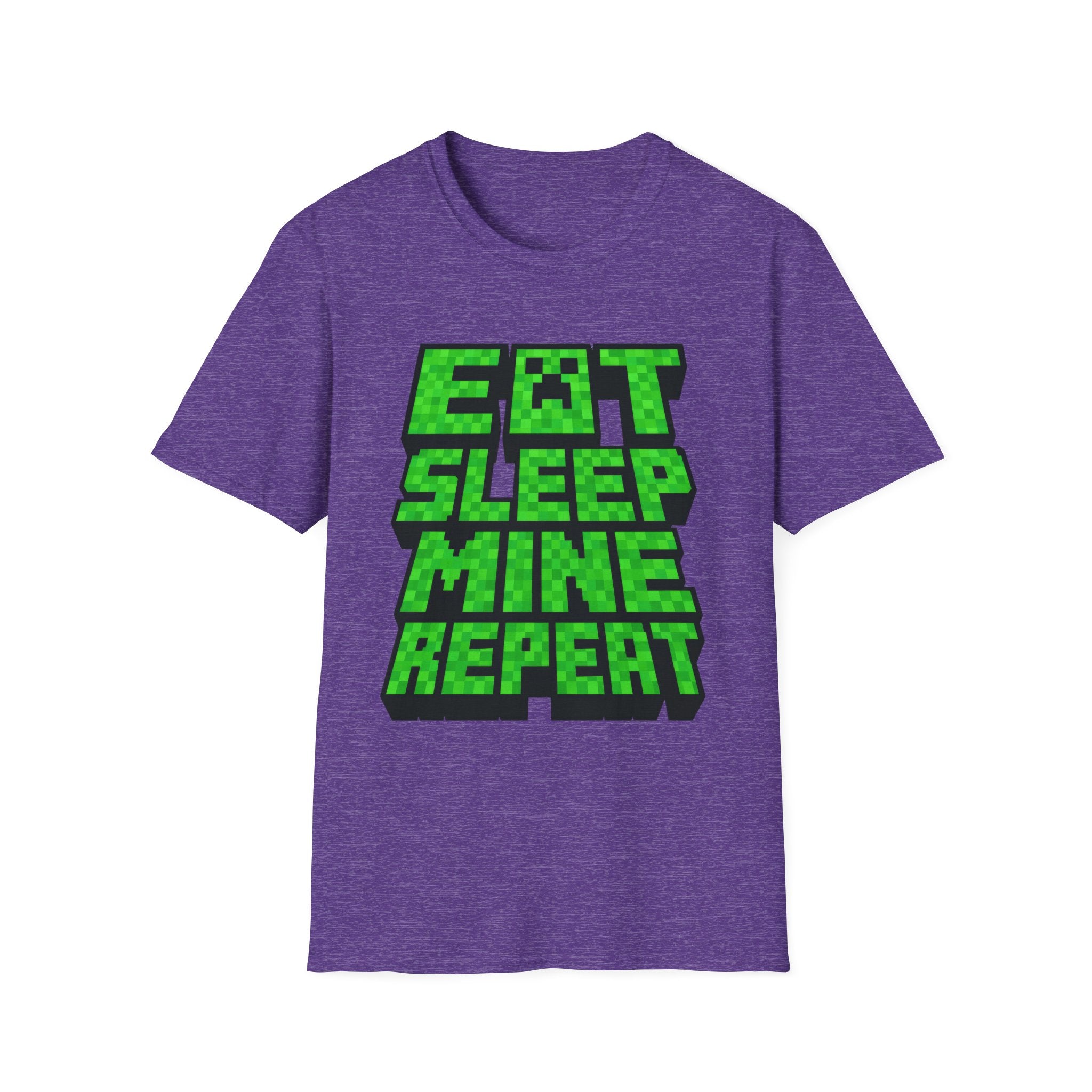 Funny Miner Gamer Eat Sleep Mine Repeat T-shirt