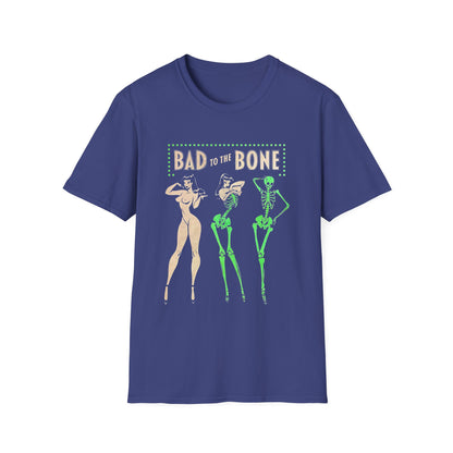Bad to the Bone Halloween Skeleton Woman Baddie T-Shirt