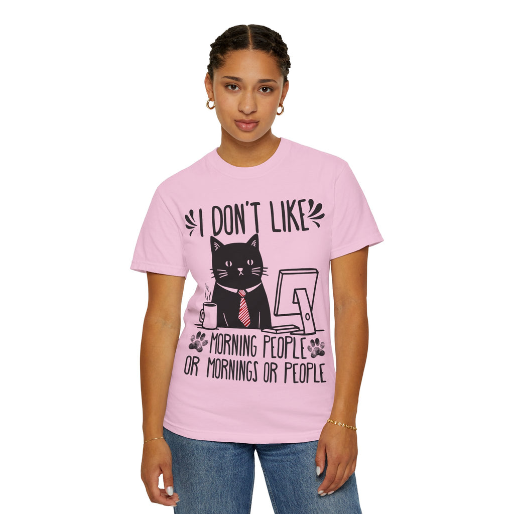 I Don’t Like Morning People... Or Mornings... Or People Funny Cat T-shirt
