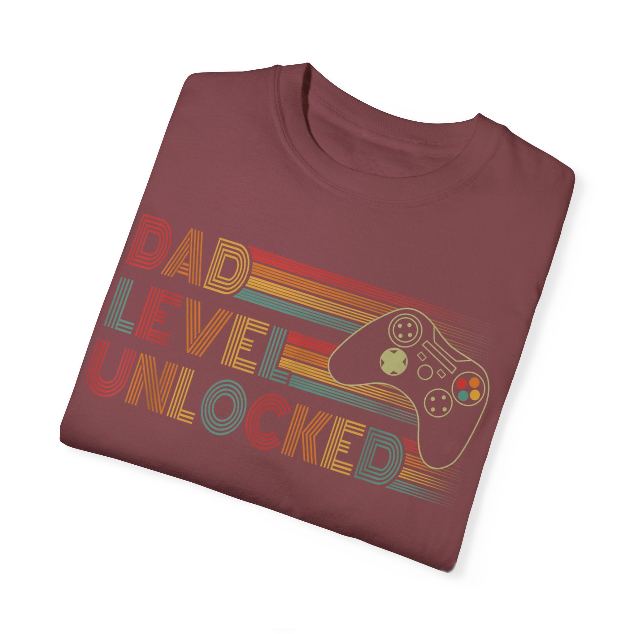 Dad Level Unlocked Retro Gaming Dad T-shirt