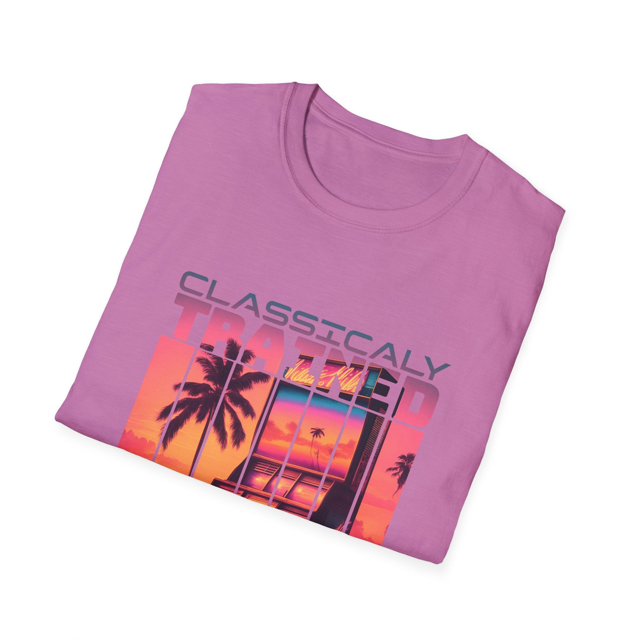 Synthwave Retro Classically Trained on 8-Bit Quests Arcade T-Shirt