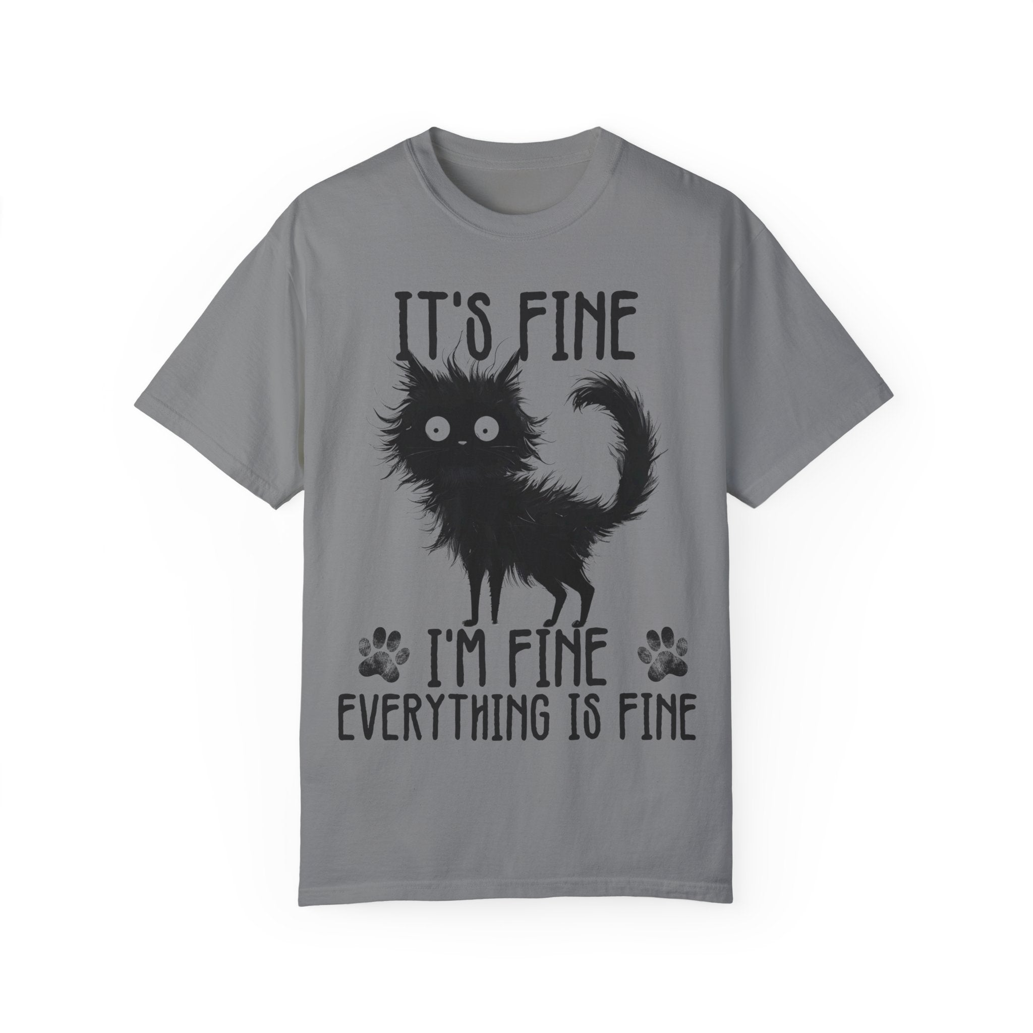 I’m Fine, It’s Fine, Everything Is Fine Funny Cat Kitten T-Shirt