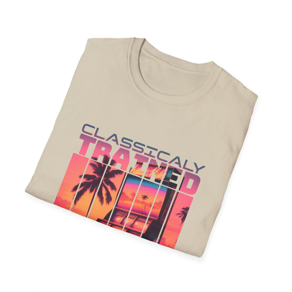 Synthwave Retro Classically Trained on 8-Bit Quests Arcade T-Shirt