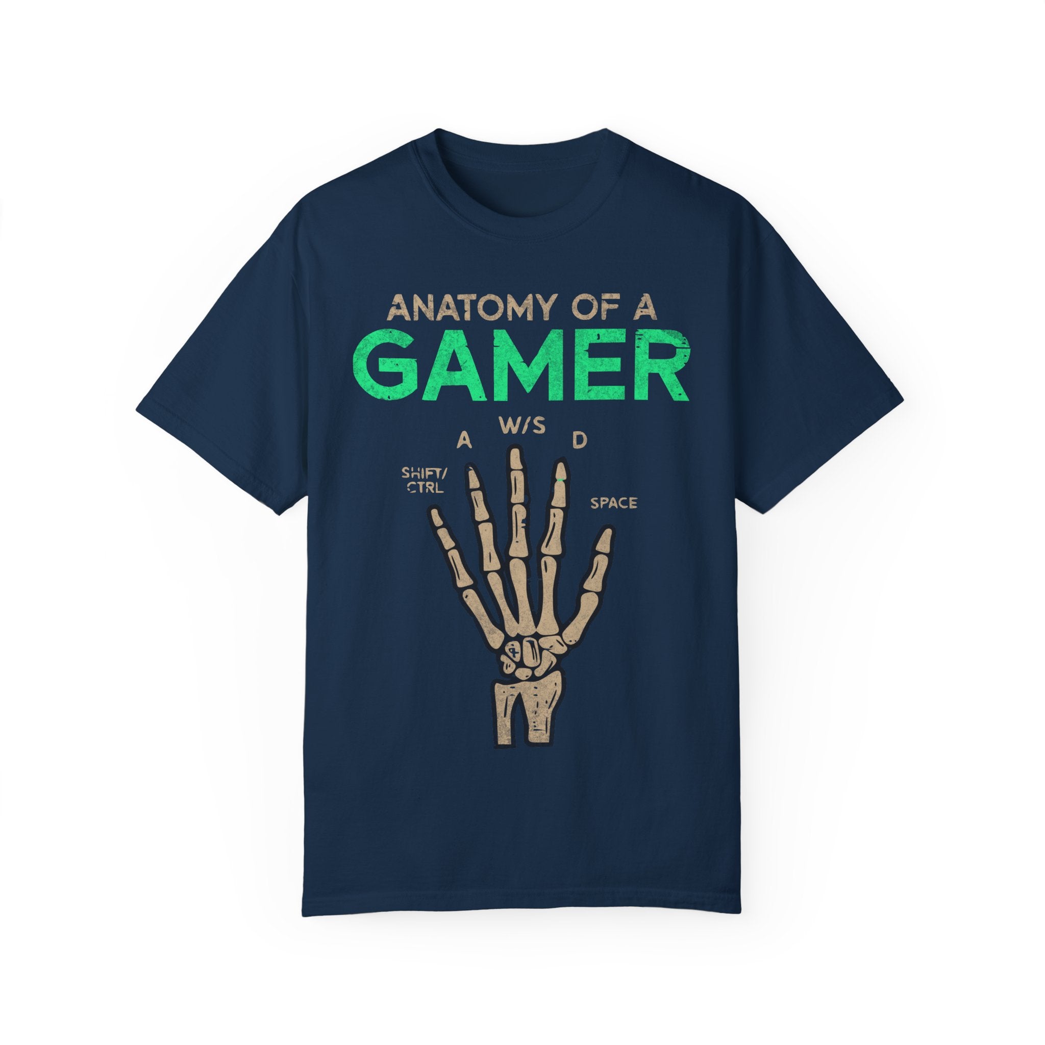 Anatomy of a Gamer – Skeleton Hand with Keyboard Gaming T-shirt