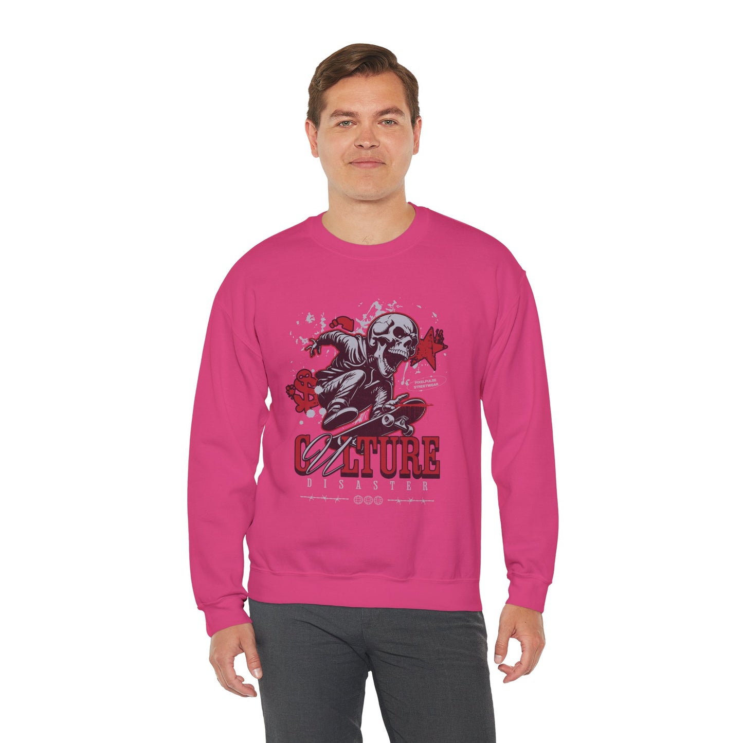 Funny Skull "Culture is a Disaster" Streetwear Sweatshirt