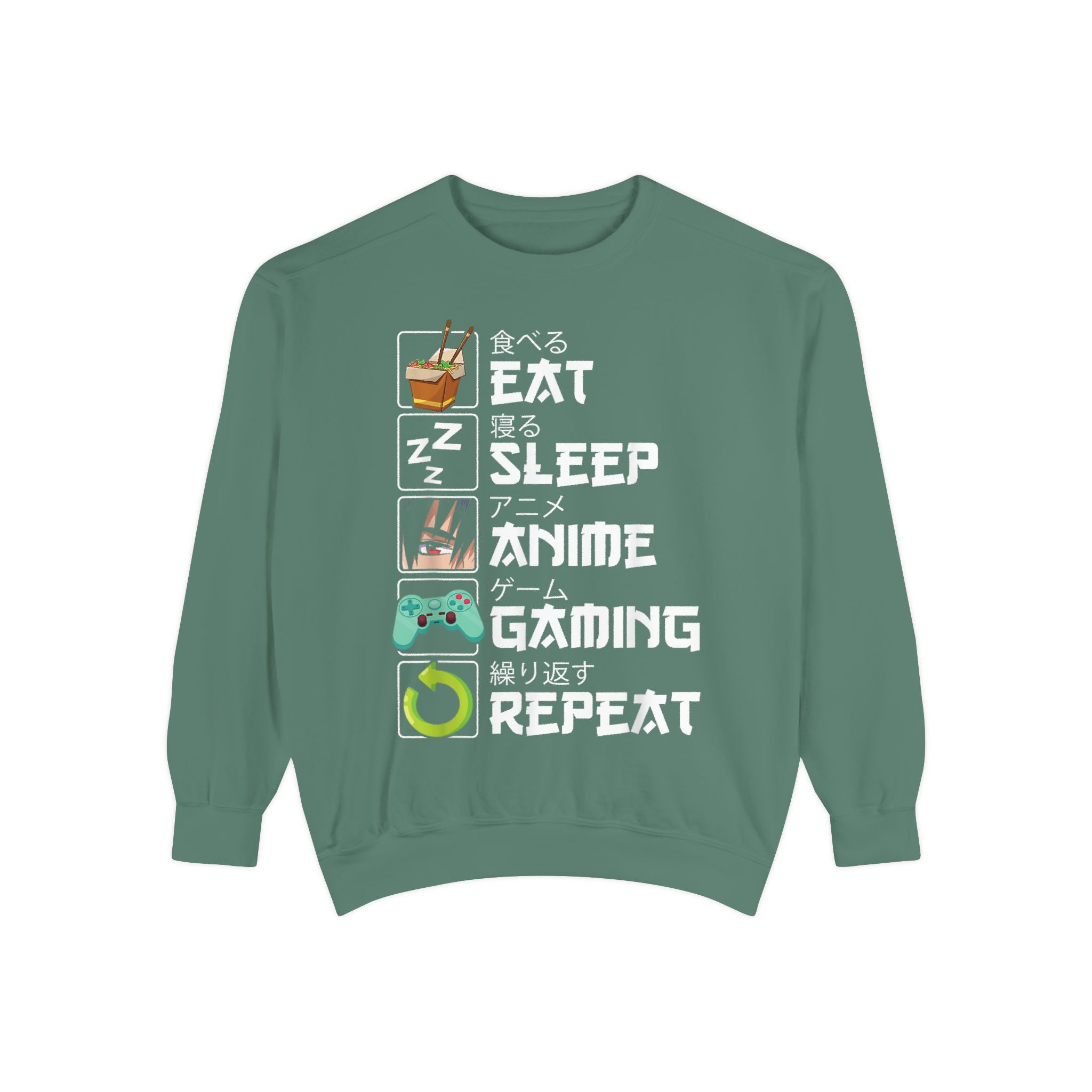 Anime Eat Sleep Anime Gaming Repeat – Funny Anime Gamer Sweatshirt