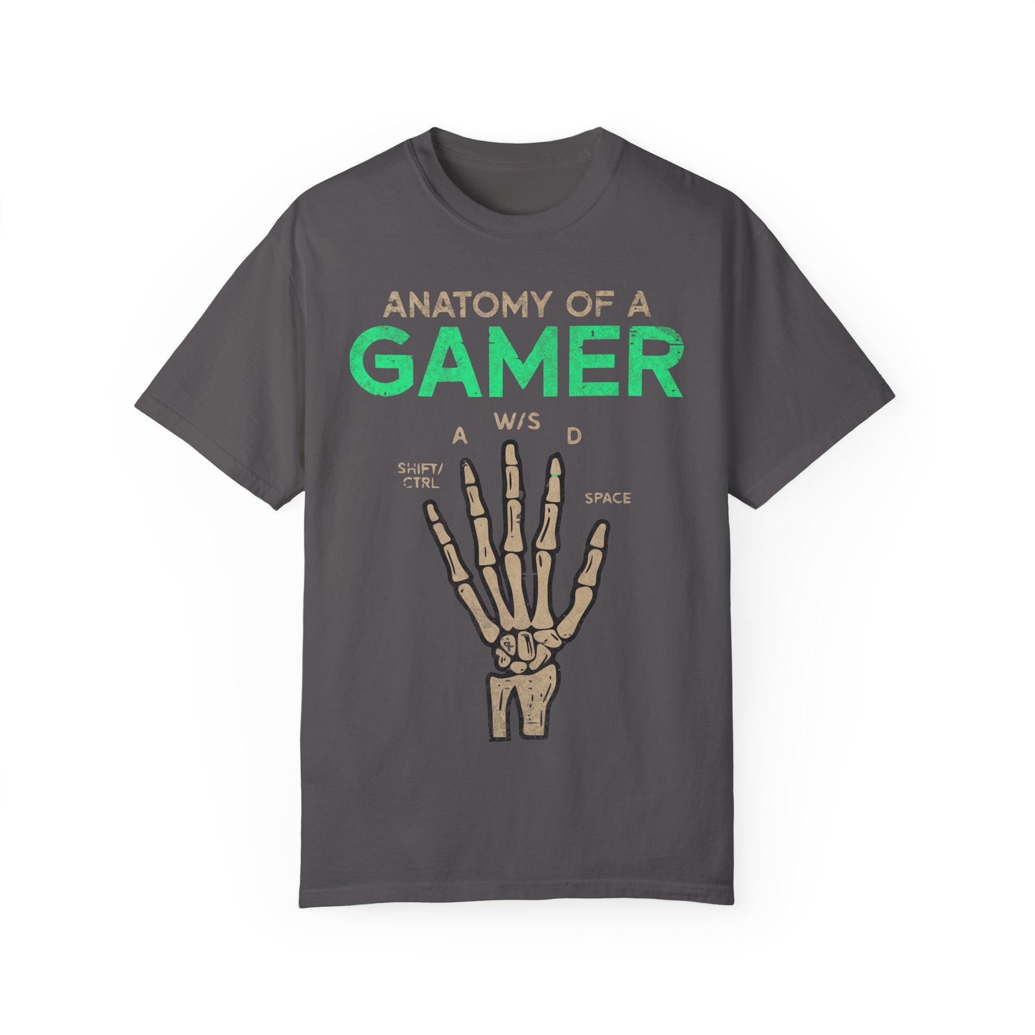Anatomy of a Gamer – Skeleton Hand with Keyboard Gaming T-shirt