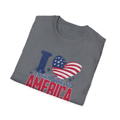 I Love United States of America 4th of July T-Shirt