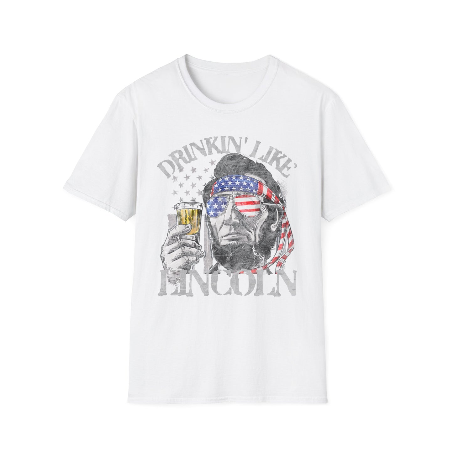 Drinkin' Like Lincoln Beer Drinking 4th of July President T-shirt