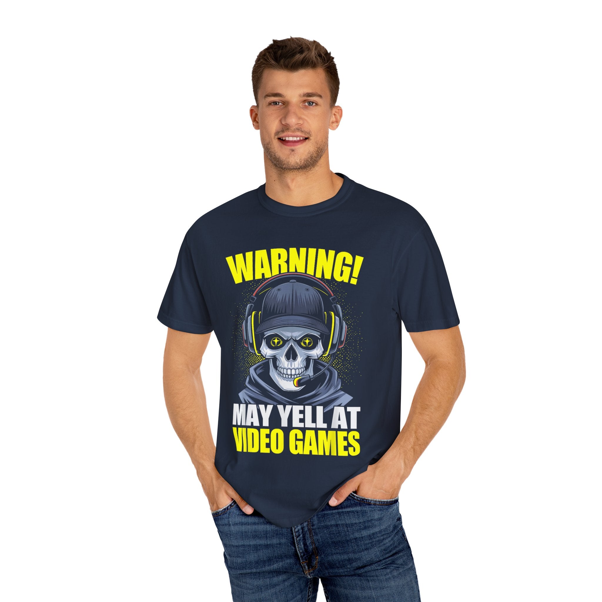 Warning: May Yell at Video Games Gamer T-shirt