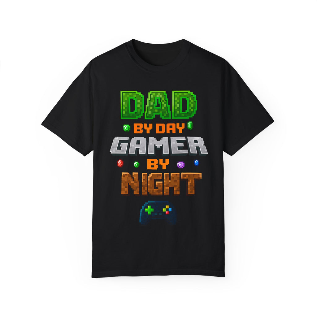 Dad By Day, Gamer By Night – Pixel Hero T-shirt