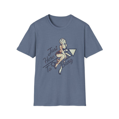 Just Here to Bang Firecrackers 4th of July Adult T-shirt