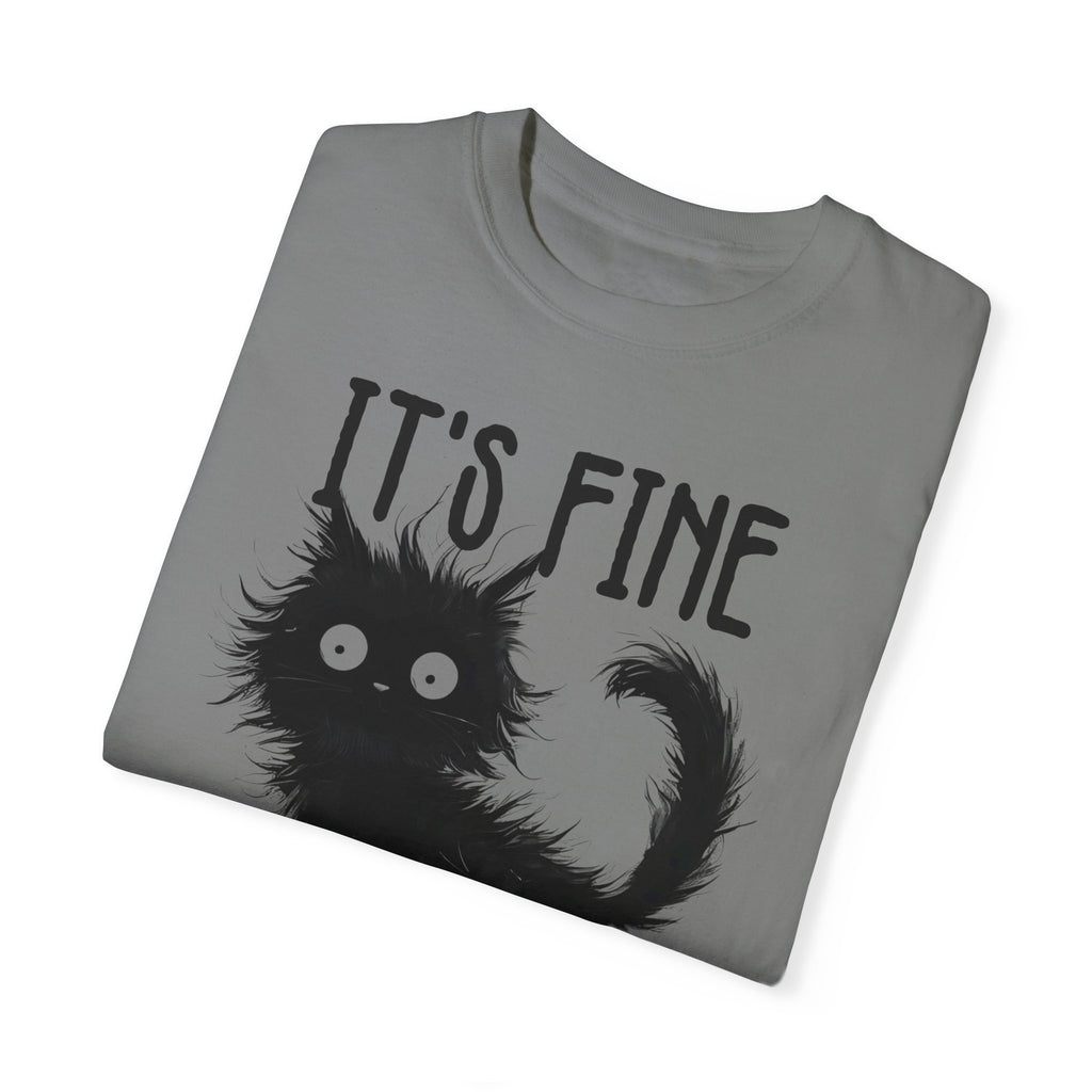 I’m Fine, It’s Fine, Everything Is Fine Funny Cat Kitten T-Shirt