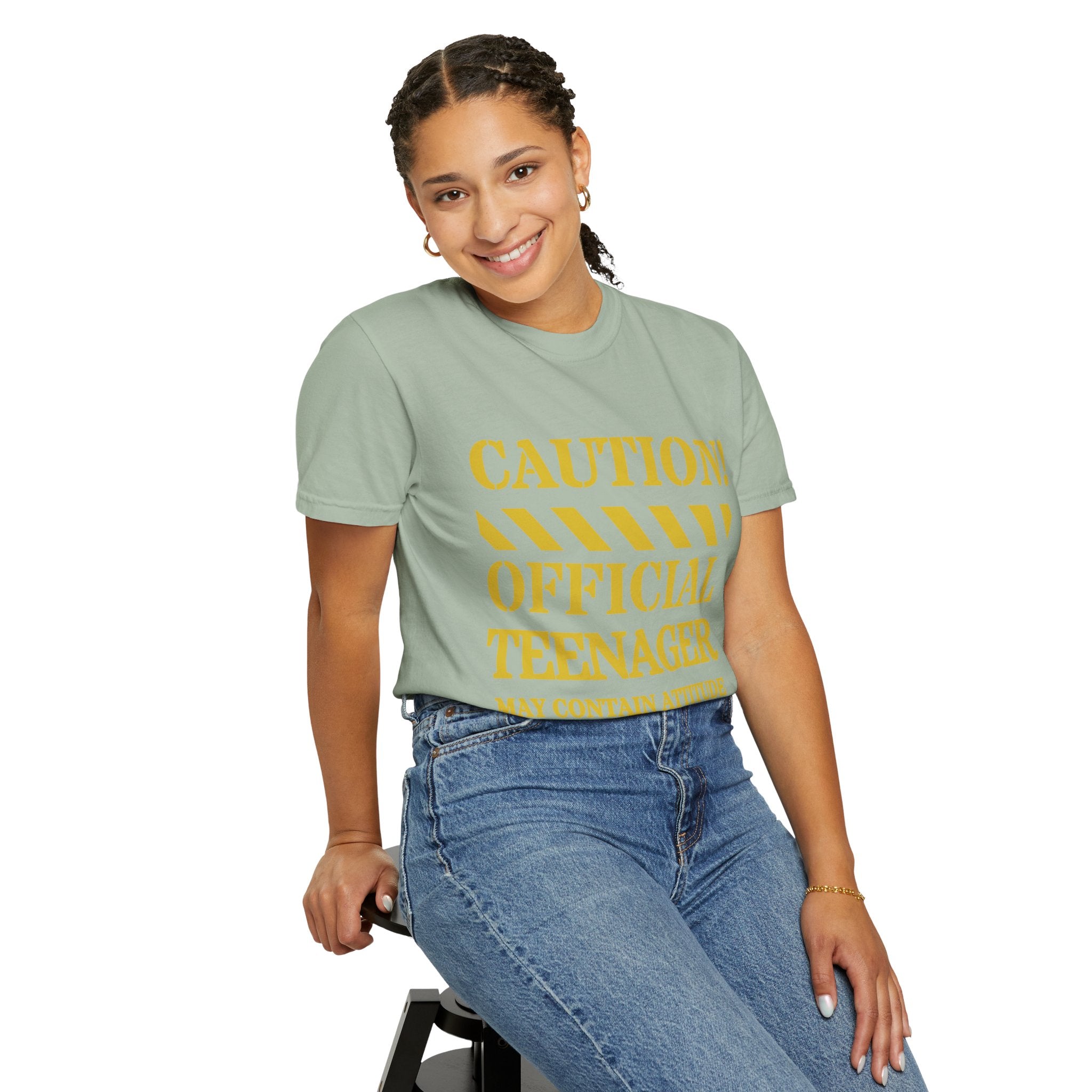 Caution! Official Teenager T-Shirt — 'May Contain Attitude' Youth Graphic Tee