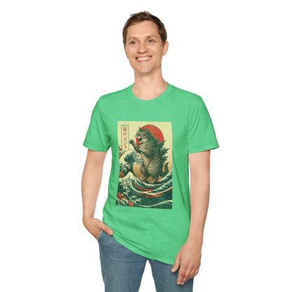 Japan Wave Landscape Catzilla Kaiju T-Shirt