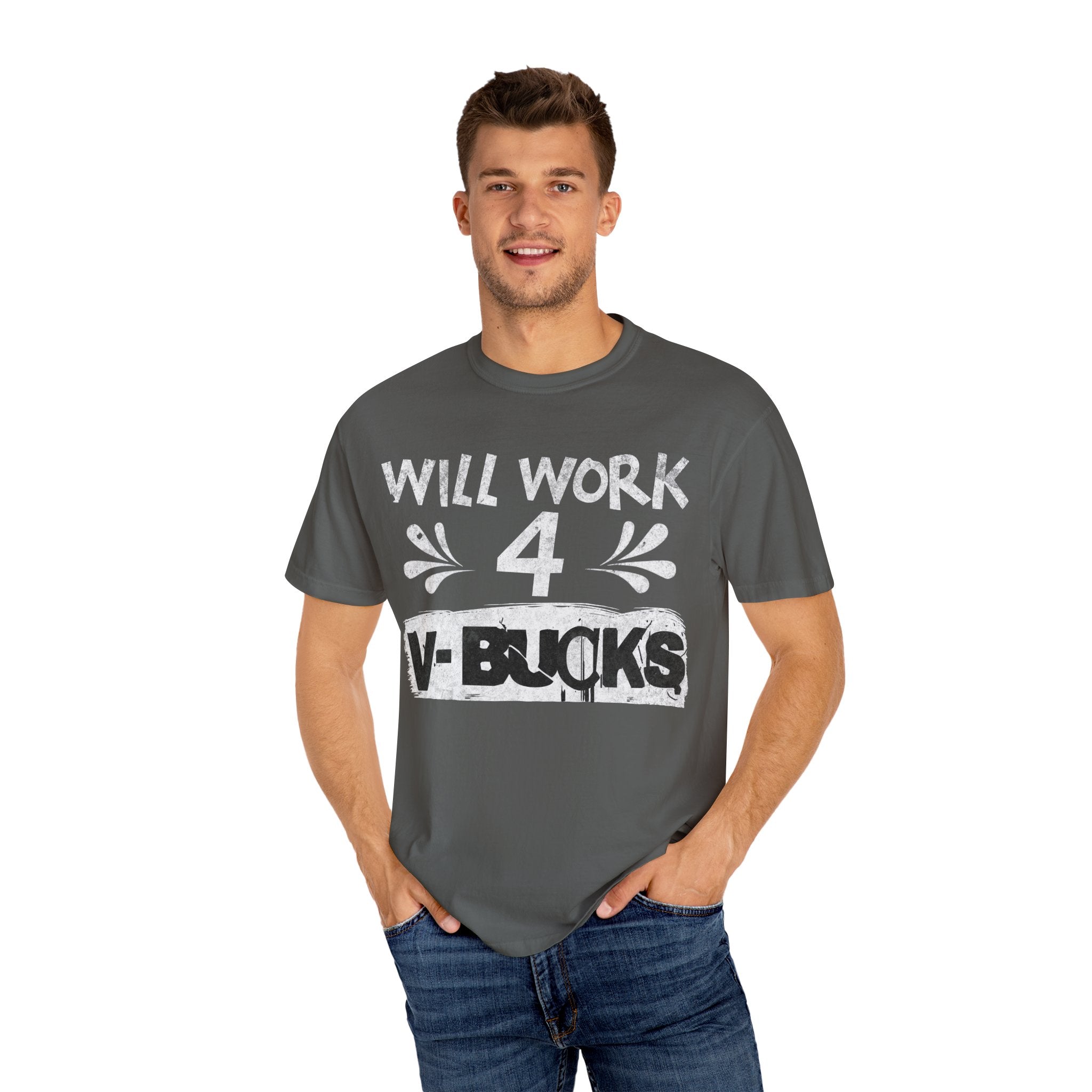 Will Work for V-Bucks Funny Gamer T-shirt