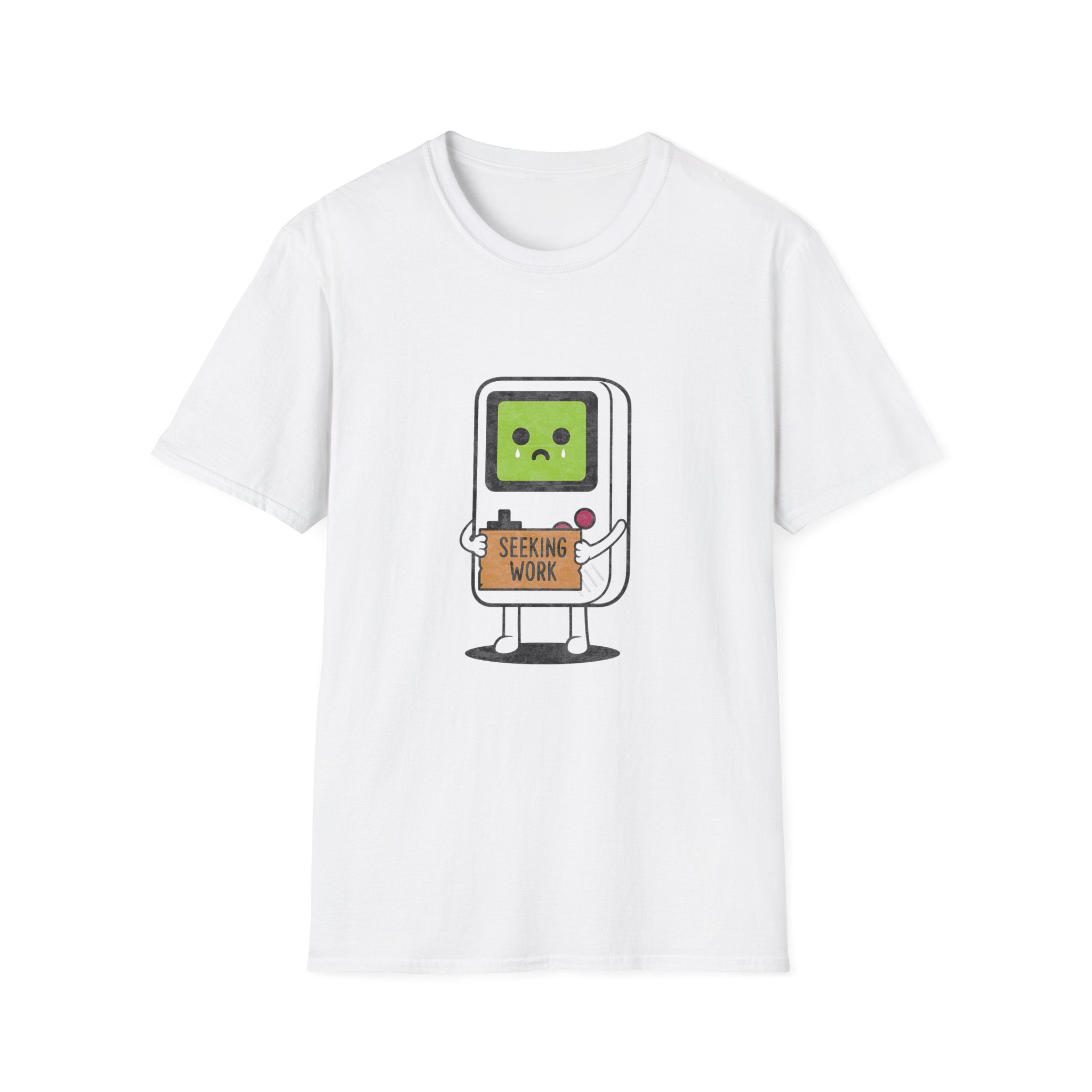 Seeking Work Funny Unemployed Retro Gamer T-Shirt