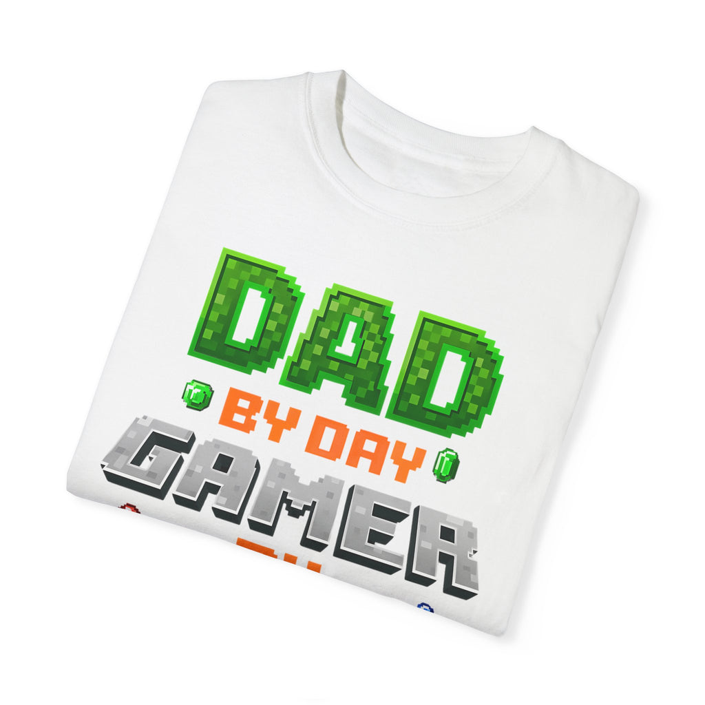 Dad By Day, Gamer By Night – Pixel Hero T-shirt