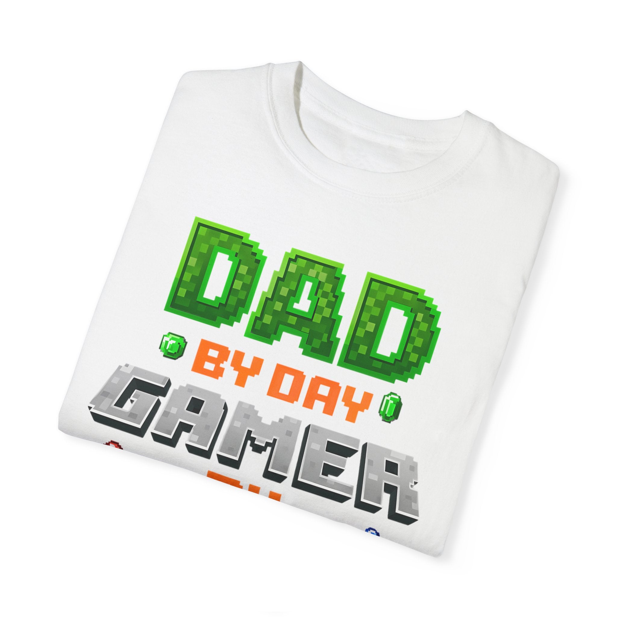 Dad By Day, Gamer By Night – Pixel Hero T-shirt