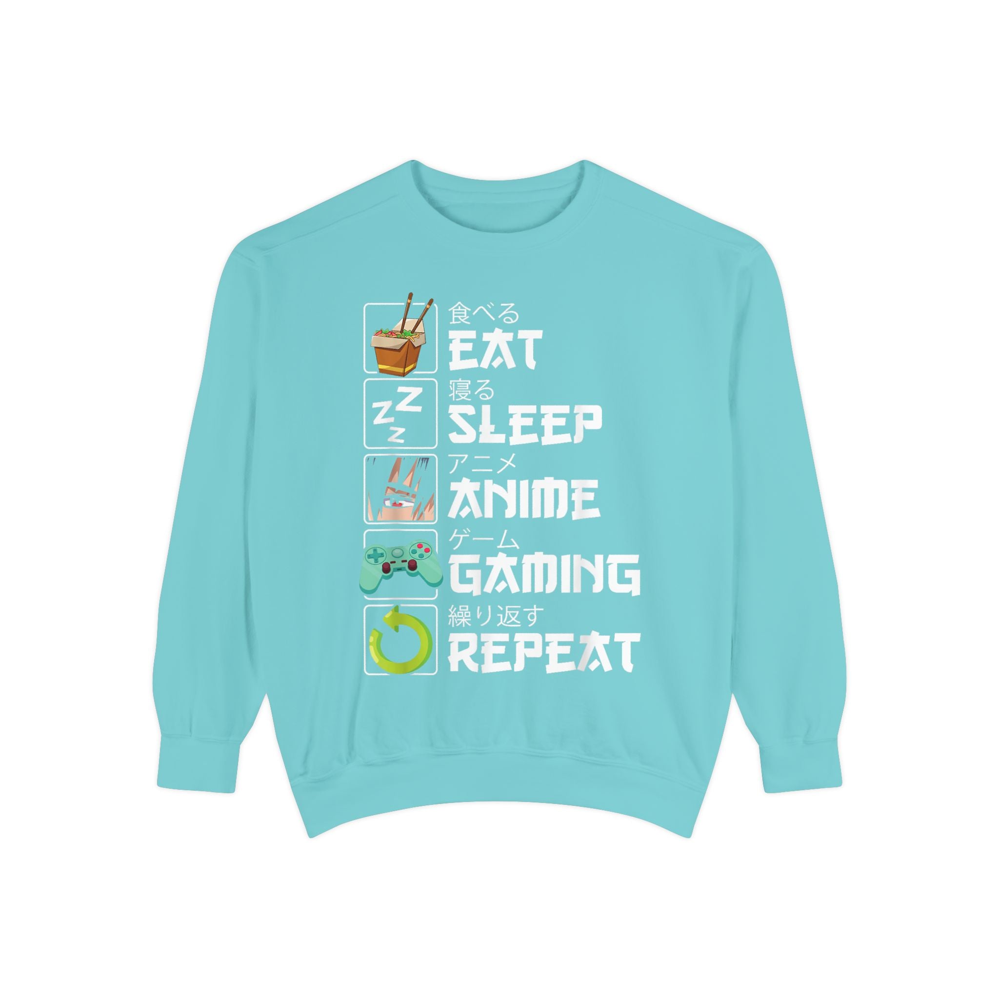 Anime Eat Sleep Anime Gaming Repeat – Funny Anime Gamer Sweatshirt
