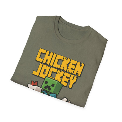 Retro Gamer Miner Chicken Jokey Funny Gaming T-Shirt