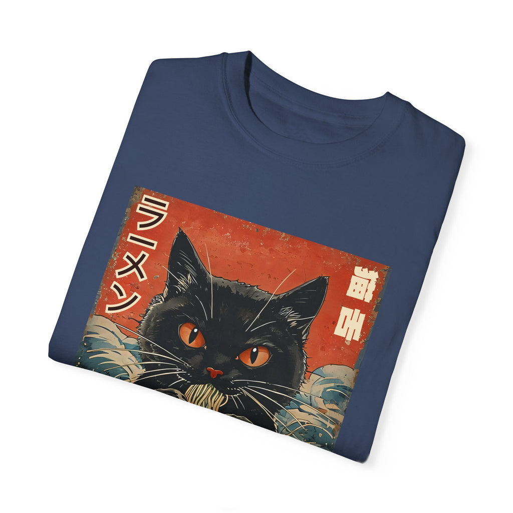 Japanese Cat Eating Ramen T-shirt