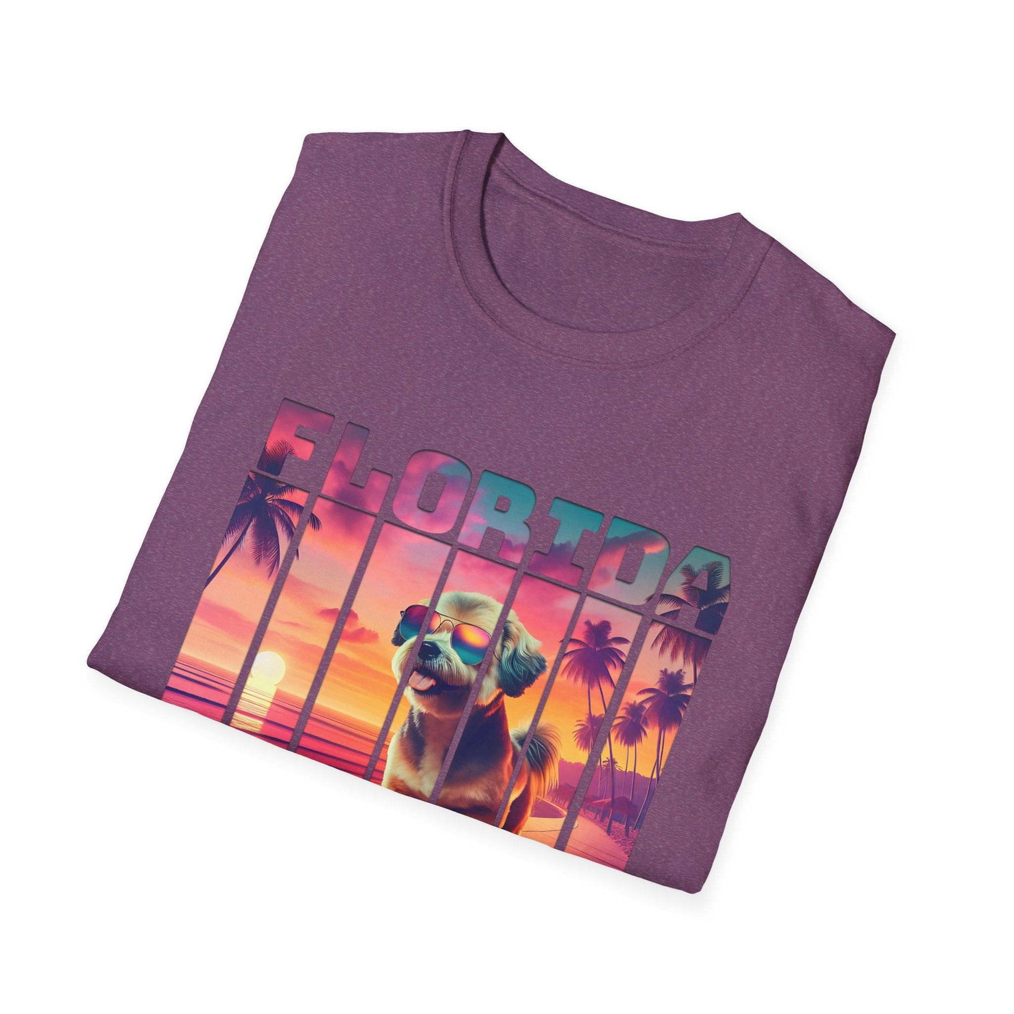 Florida Miami Beach Cool Summer Dog T-Shirt