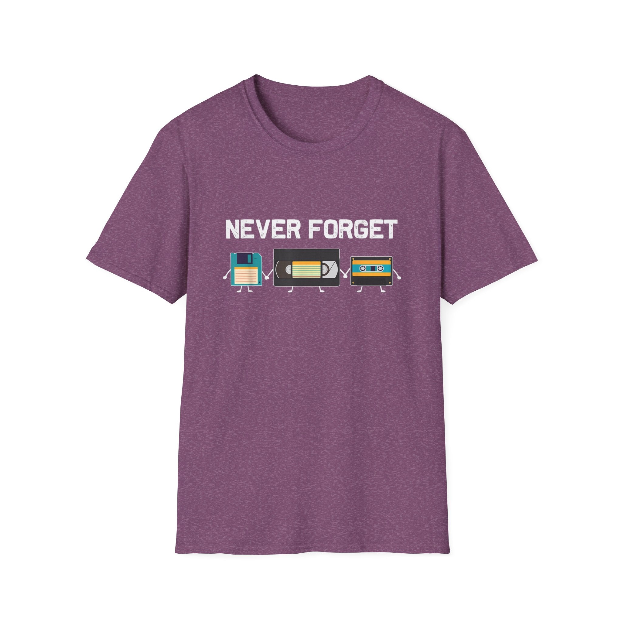 VHS Tape Cassette Floppy Disk – Never Forget Retro T-Shirt
