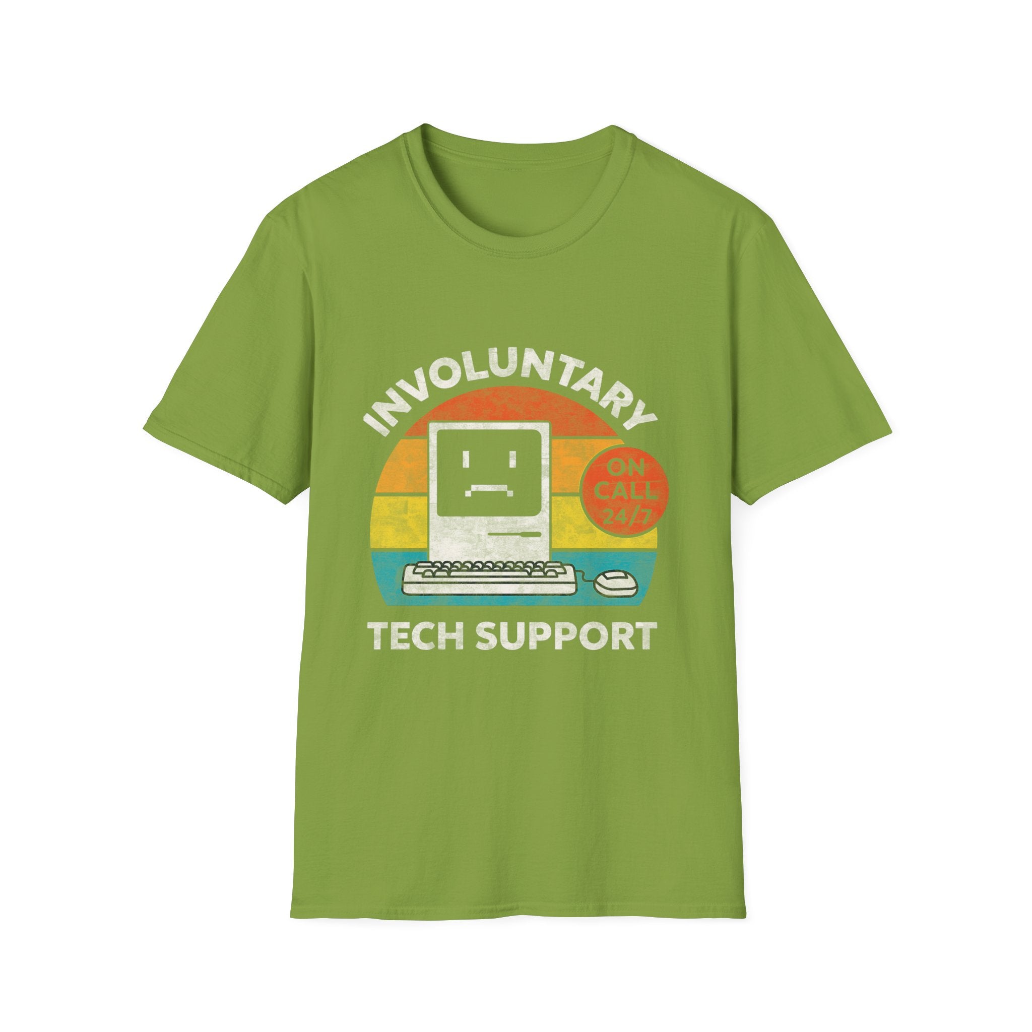 Involuntary Tech Support Funny Retro 80s Computer T-shirt