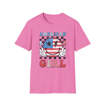 Vintage Peace Sign American Girl T-shirt