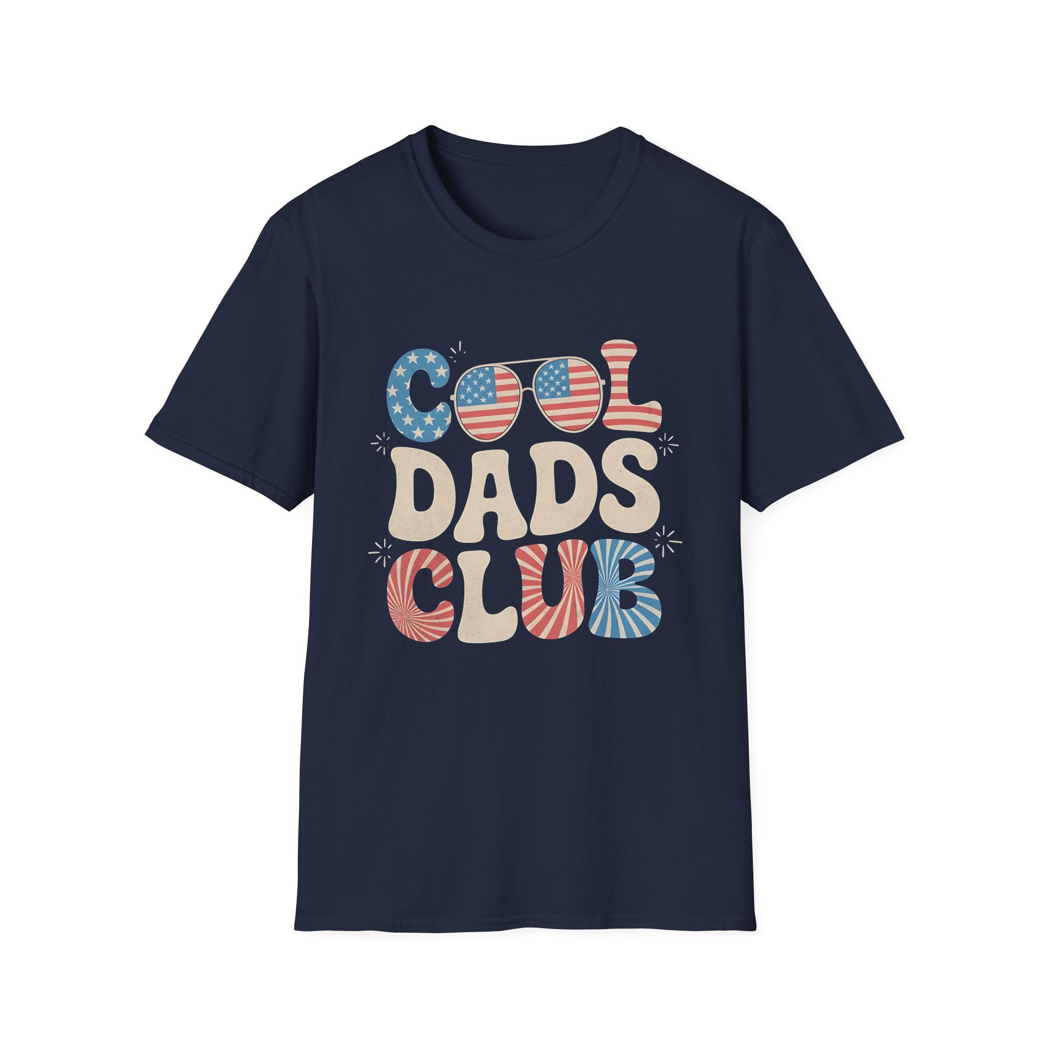 USA 4th of July Cool Dads Club America Father's Day T-shirt