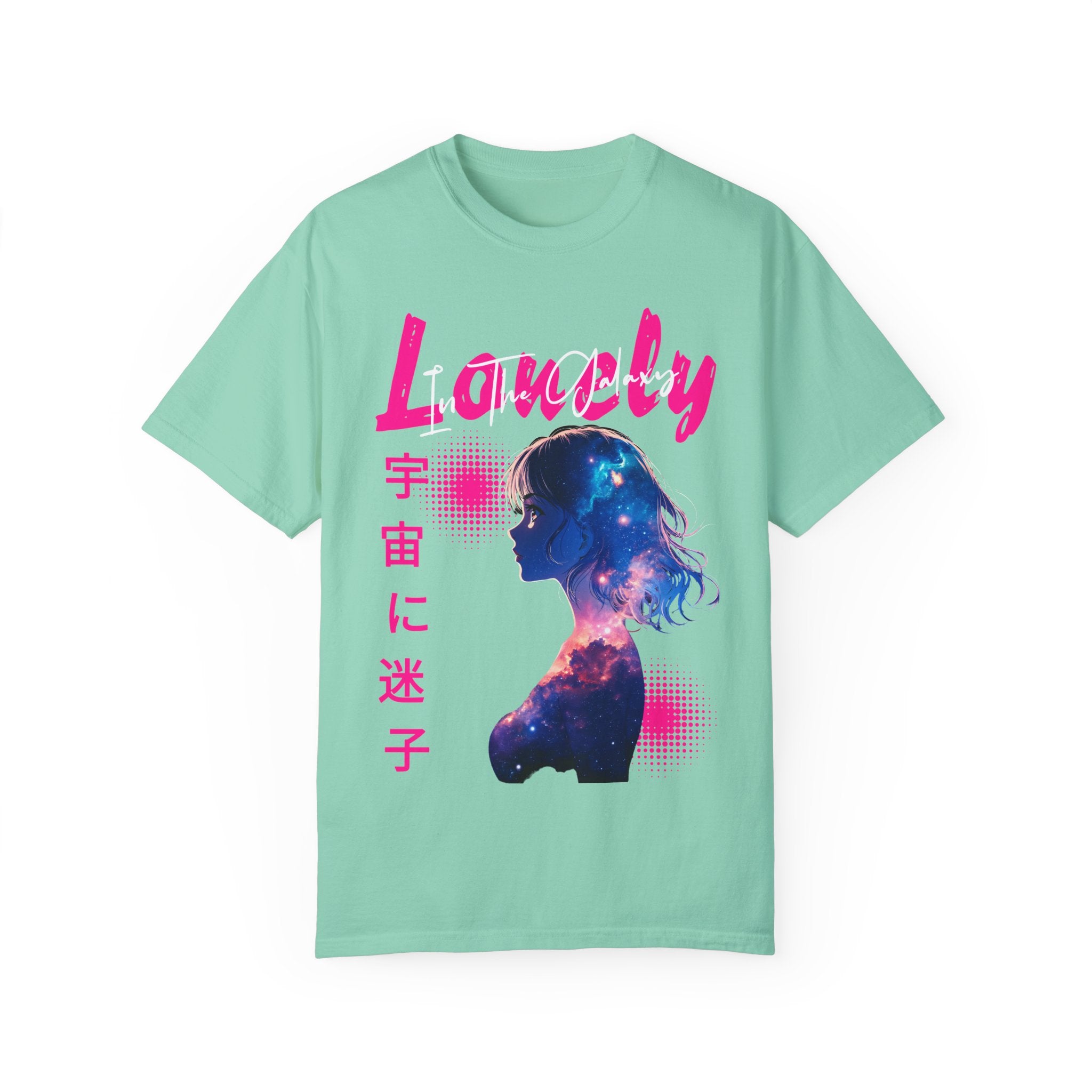 Lonely Space Galaxy Anime Girl T-shirt