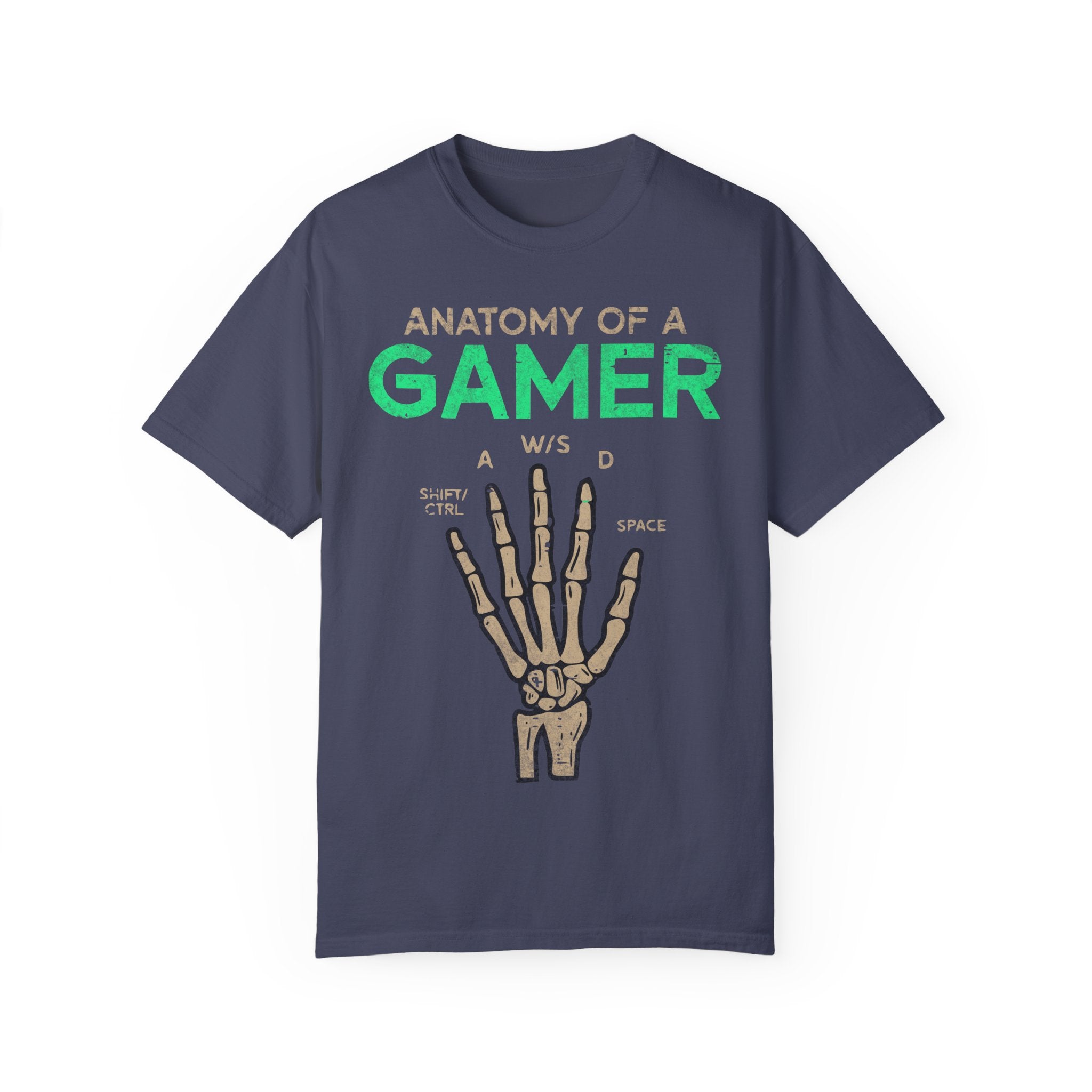 Anatomy of a Gamer – Skeleton Hand with Keyboard Gaming T-shirt