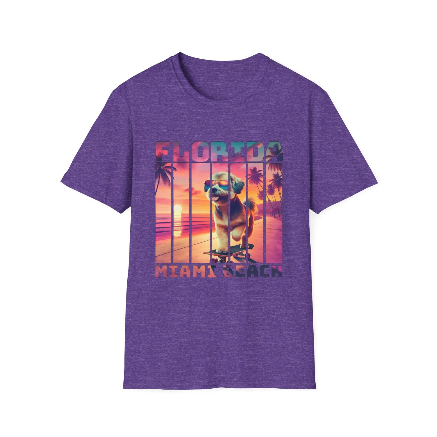 Florida Miami Beach Cool Summer Dog T-Shirt