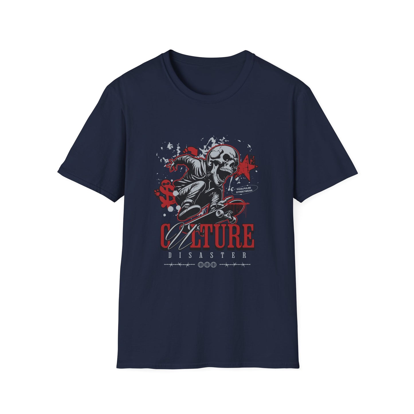 Culture is a Disaster Streetwear Funny Skull T-Shirt