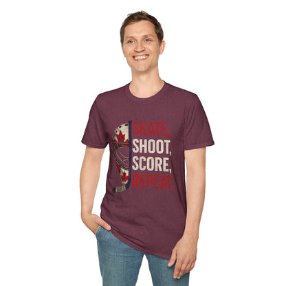 Hockey Skate Shoot Score Hockey Canada T-Shirt