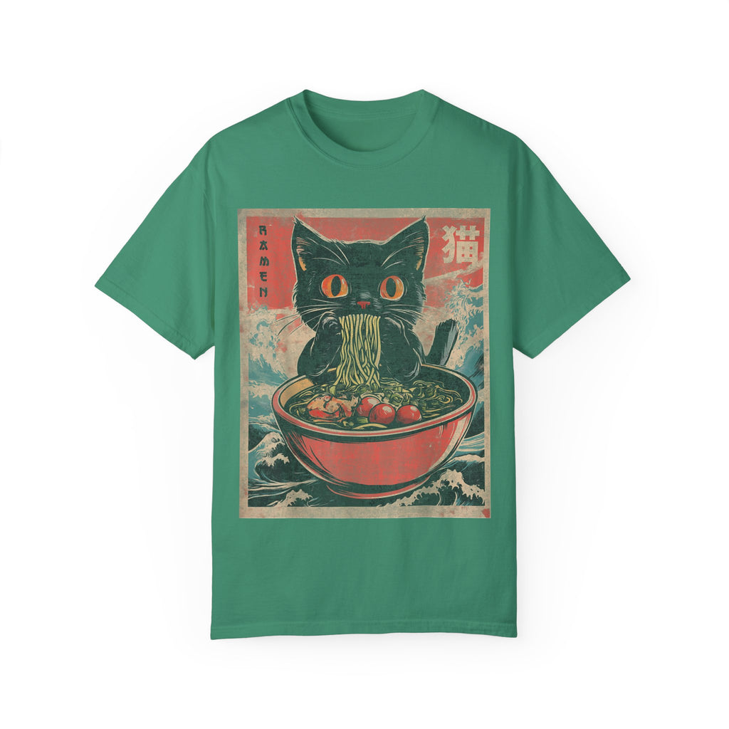 Anime Cat Eating Ramen – Japanese Kawaii Neko Food  T-shirt