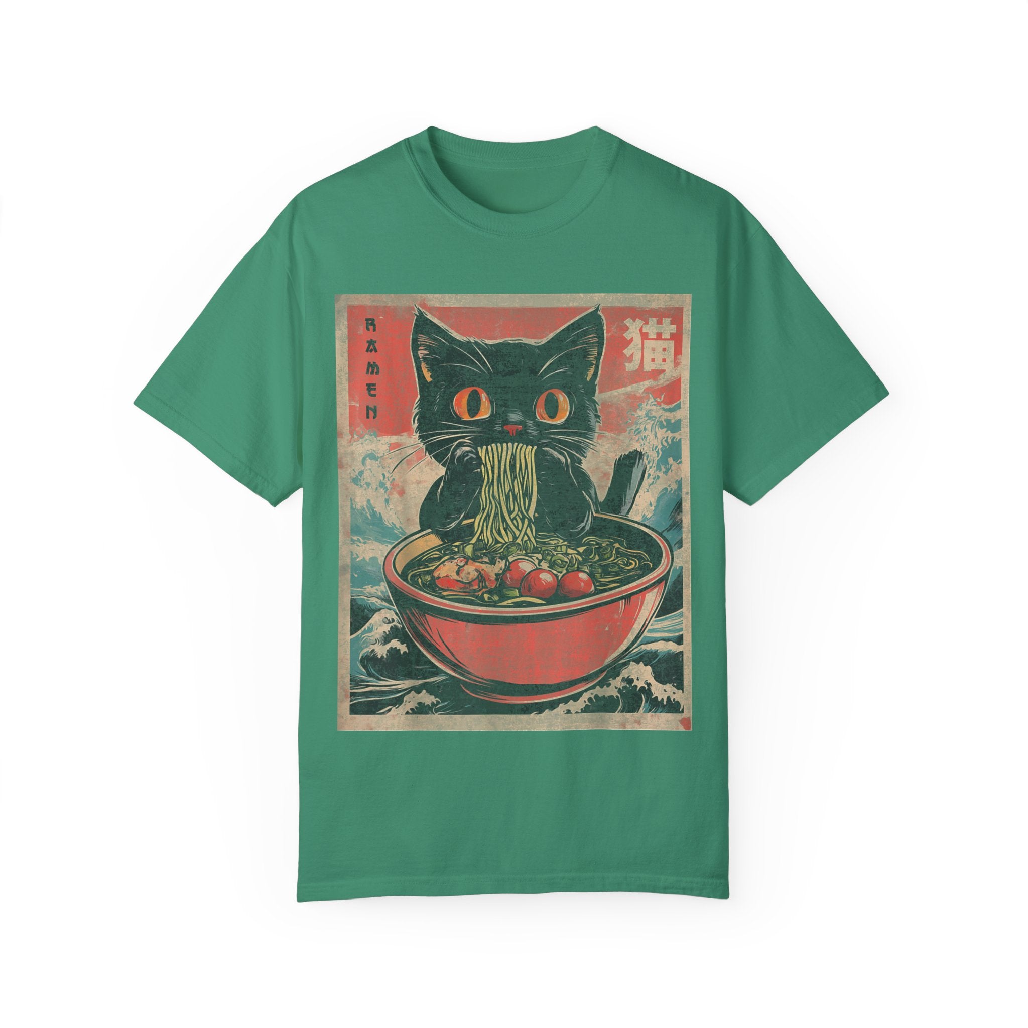 Anime Cat Eating Ramen – Japanese Kawaii Neko Food  T-shirt