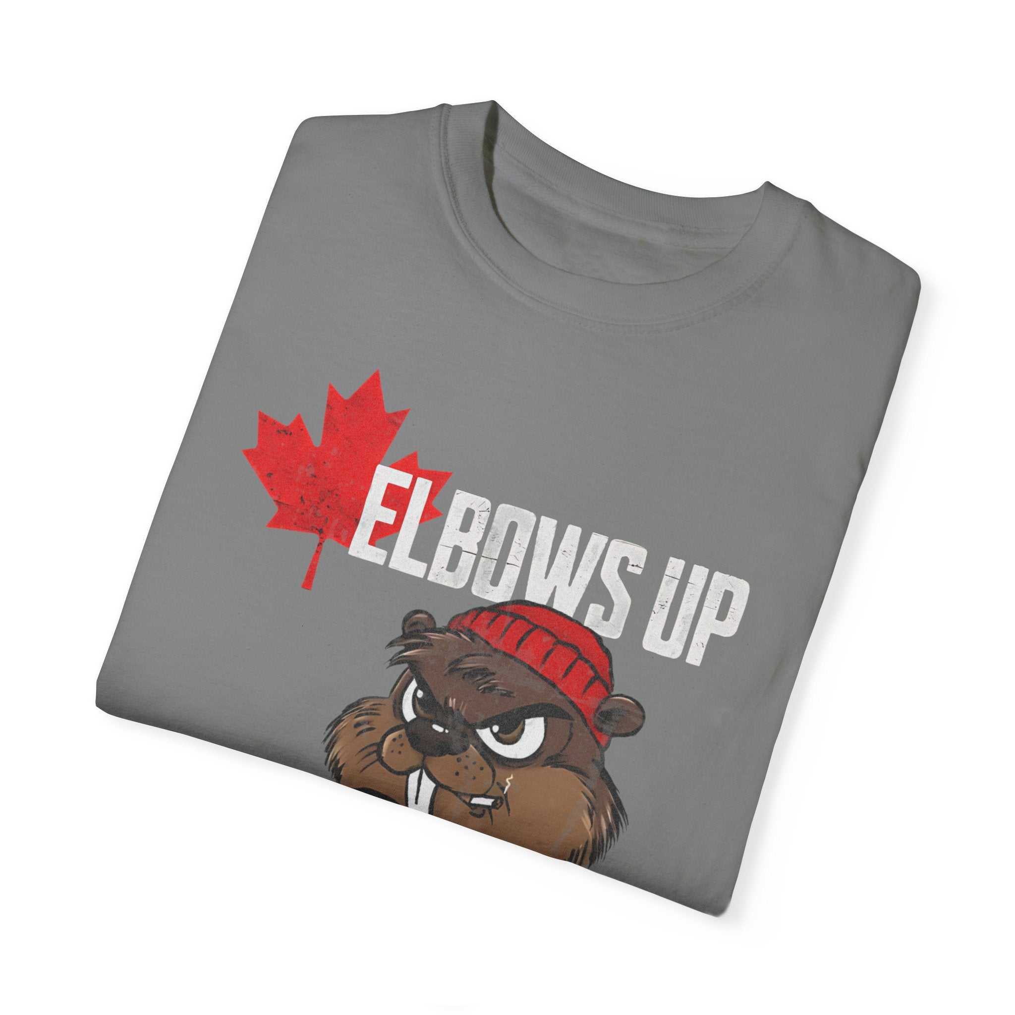 Elbows Up Canada Beaver Hockey Player T-shirt