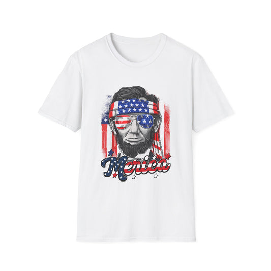 US Abe President Lincoln Merica 4th of July T-Shirt