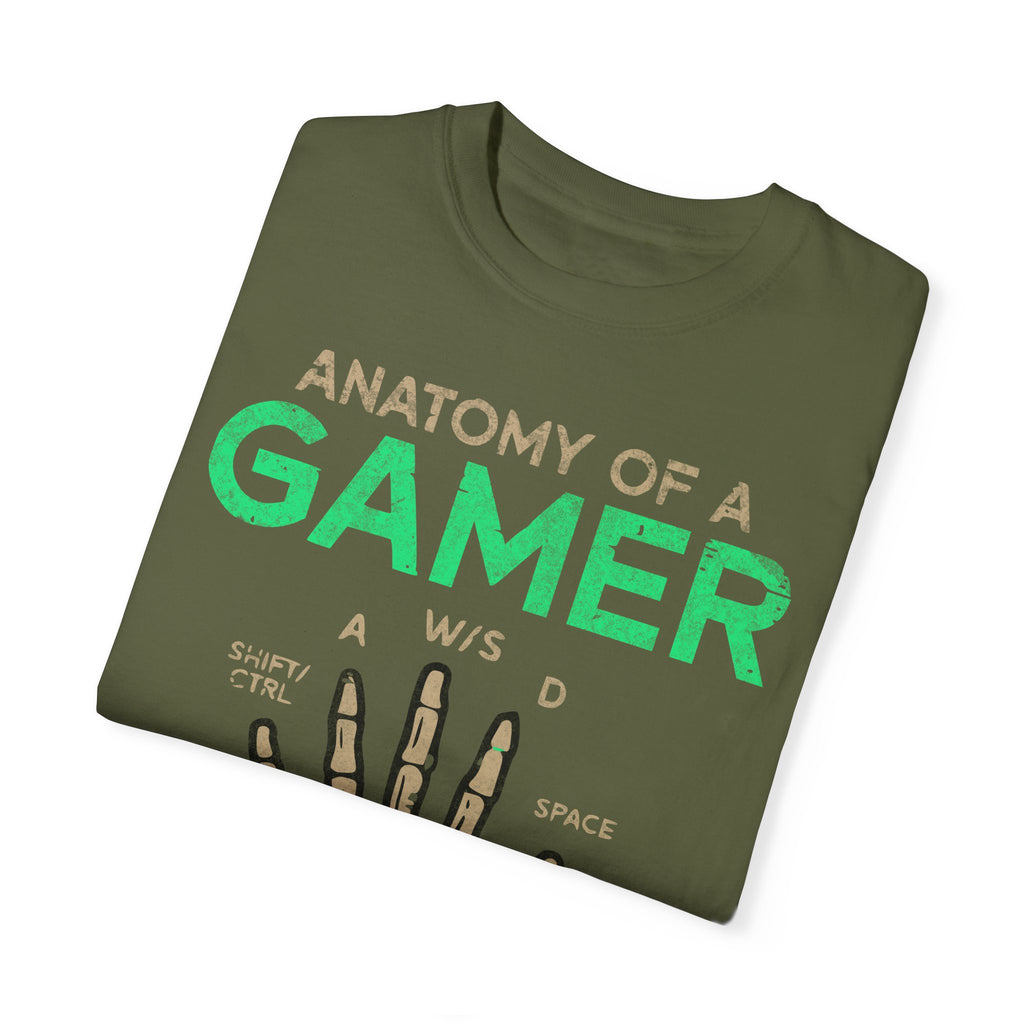 Anatomy of a Gamer – Skeleton Hand with Keyboard Gaming T-shirt