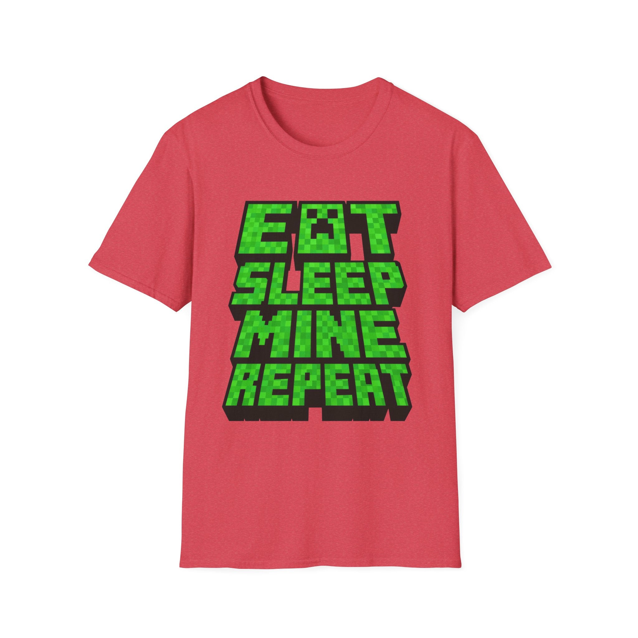 Funny Miner Gamer Eat Sleep Mine Repeat T-shirt