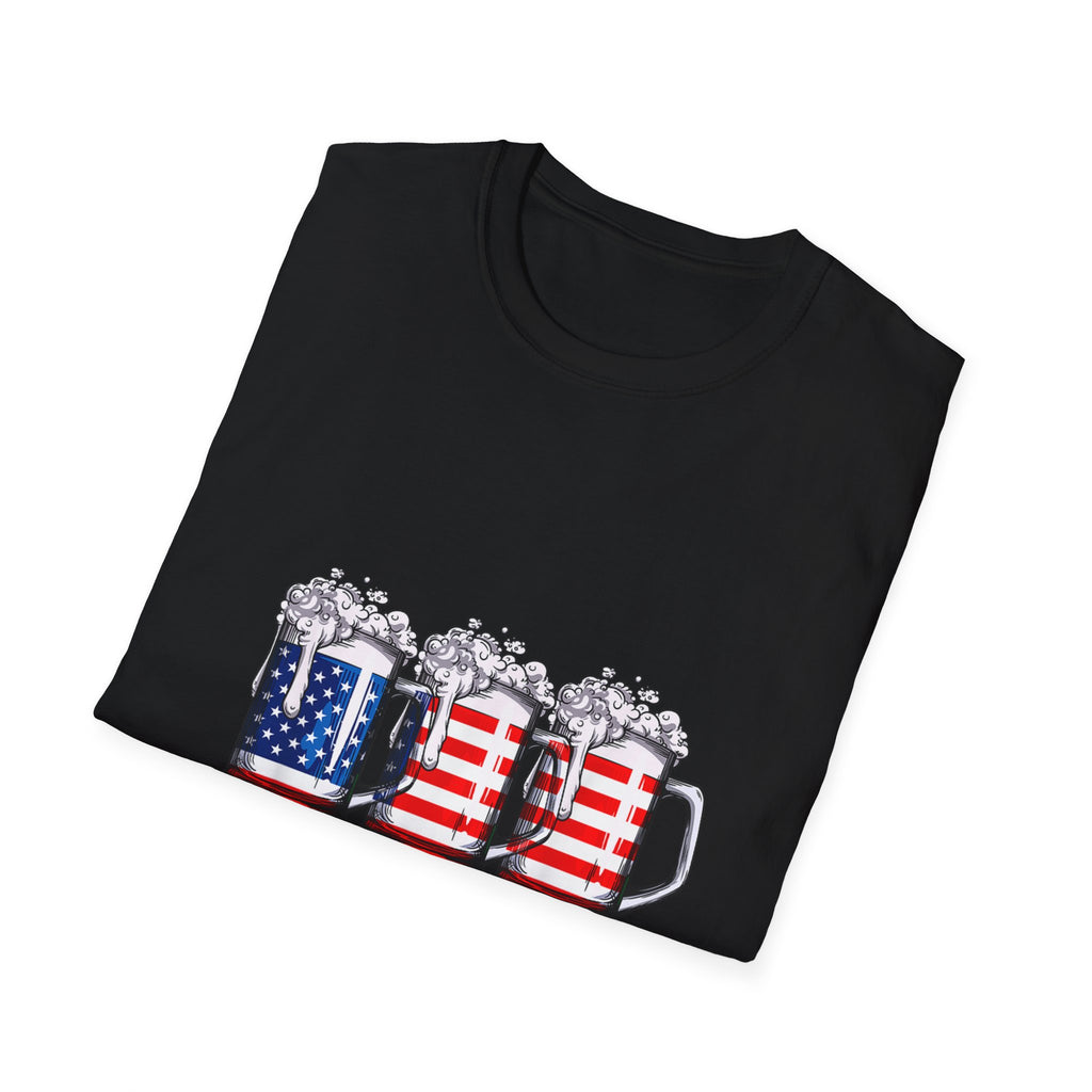 4th of July Beer Drinking USA Mug T-Shirt