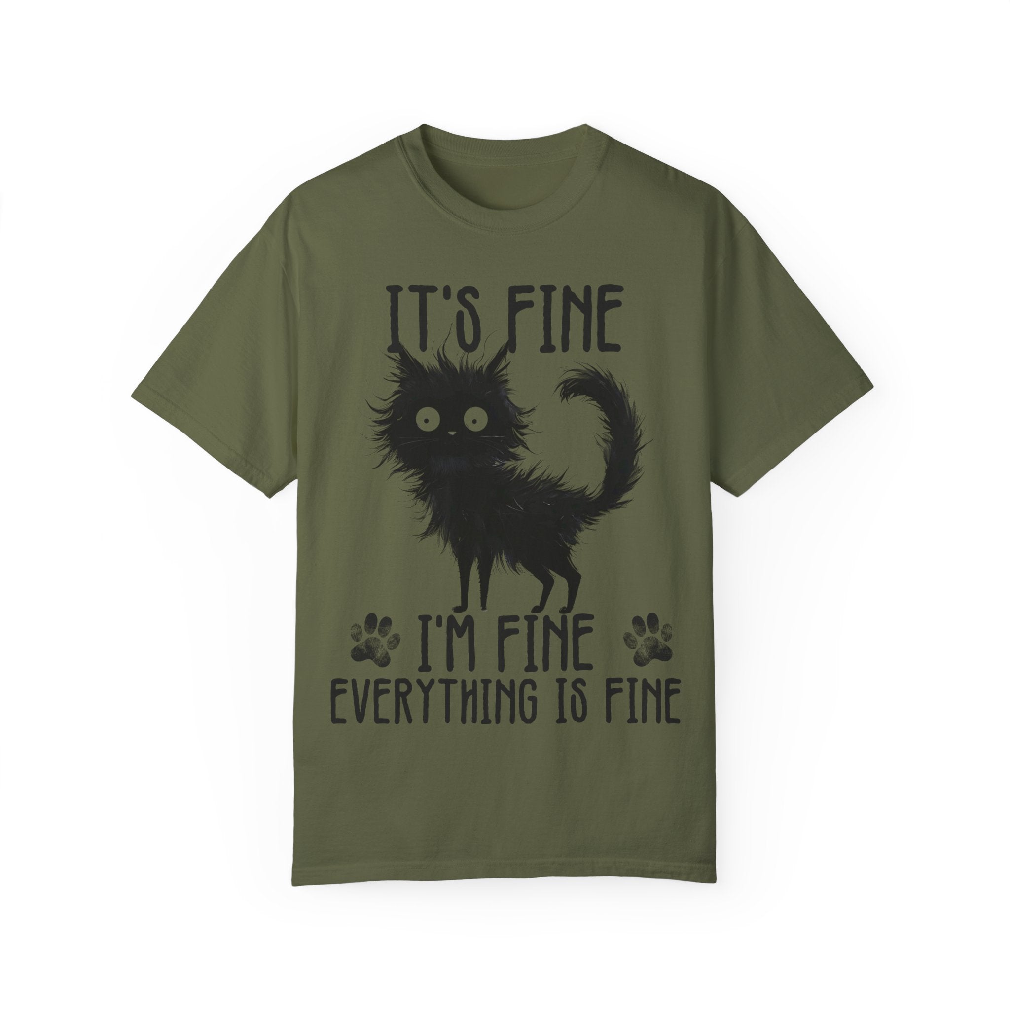 I’m Fine, It’s Fine, Everything Is Fine Funny Cat Kitten T-Shirt