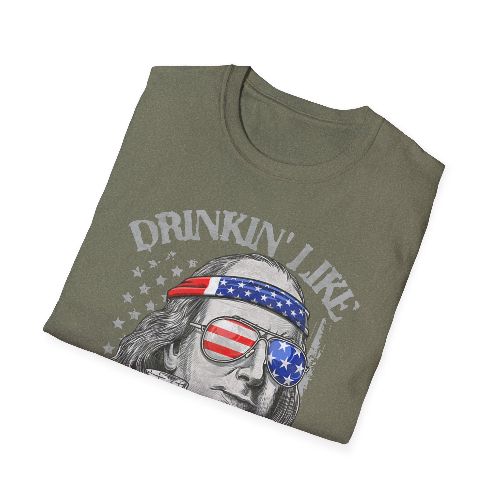 Beer Drinking 4th of July Drinkin' like Franklin T-Shirt